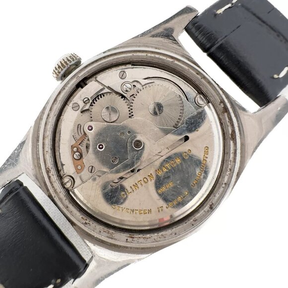 Vintage Clinton 17 Jewel Men\'s Automatic Wristwatch AS 1382 Steel w PowerReserve main image 11